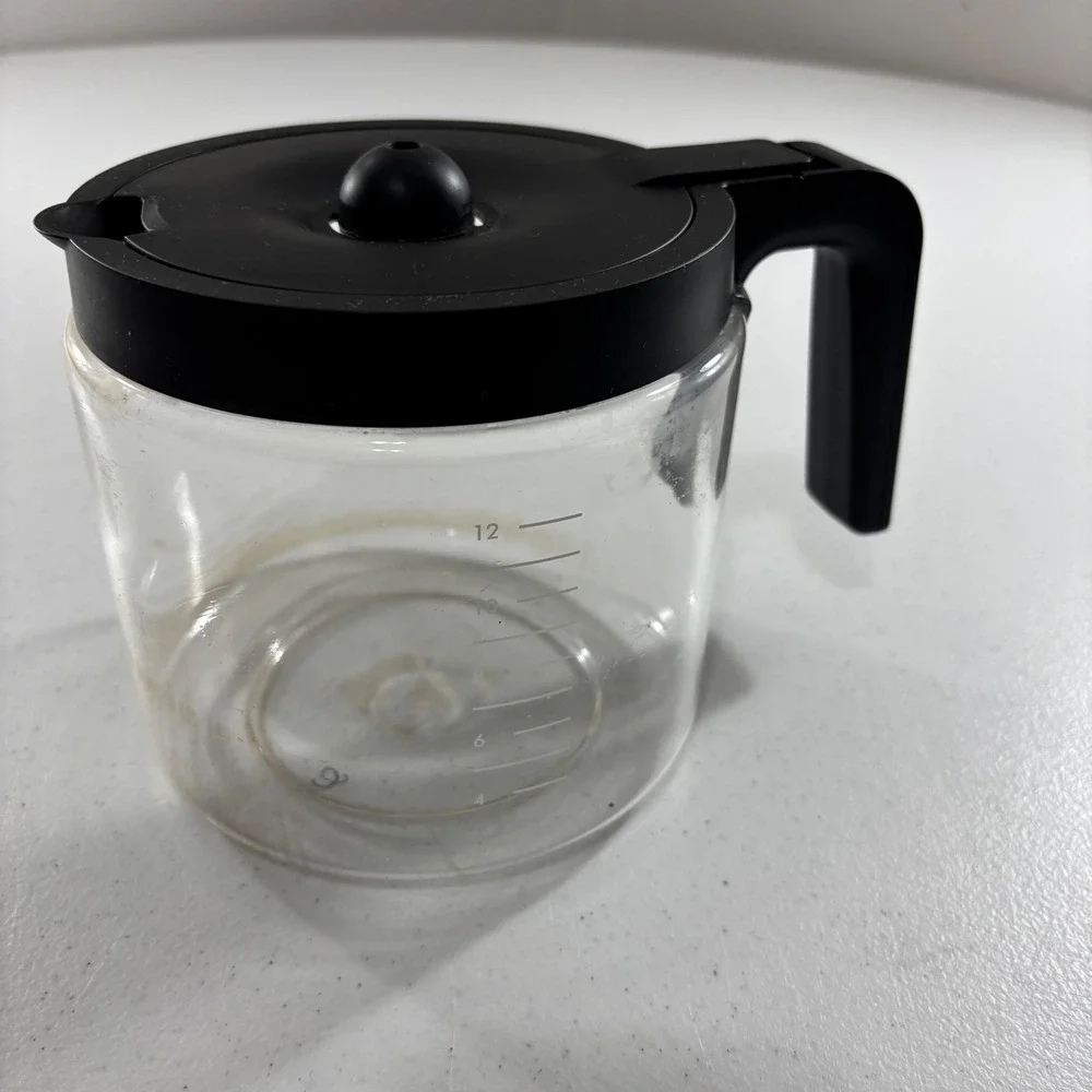 Keurig K-Duo 12-Cup Replacement Glass Carafe Black Handle Clear Glass Pot